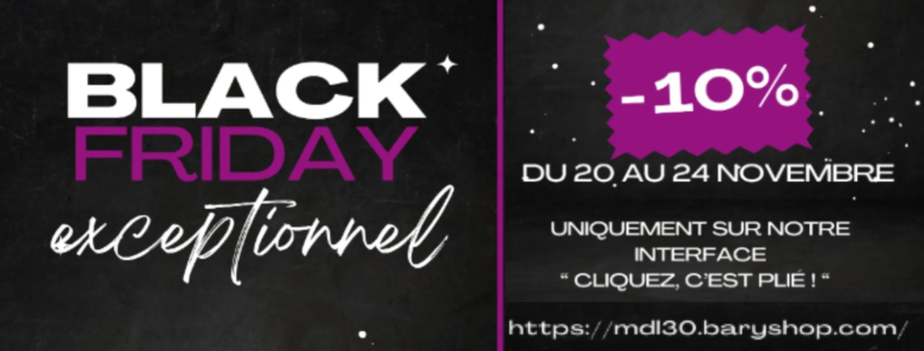 Black friday chez MDL pour les commandes de transport sur notre application