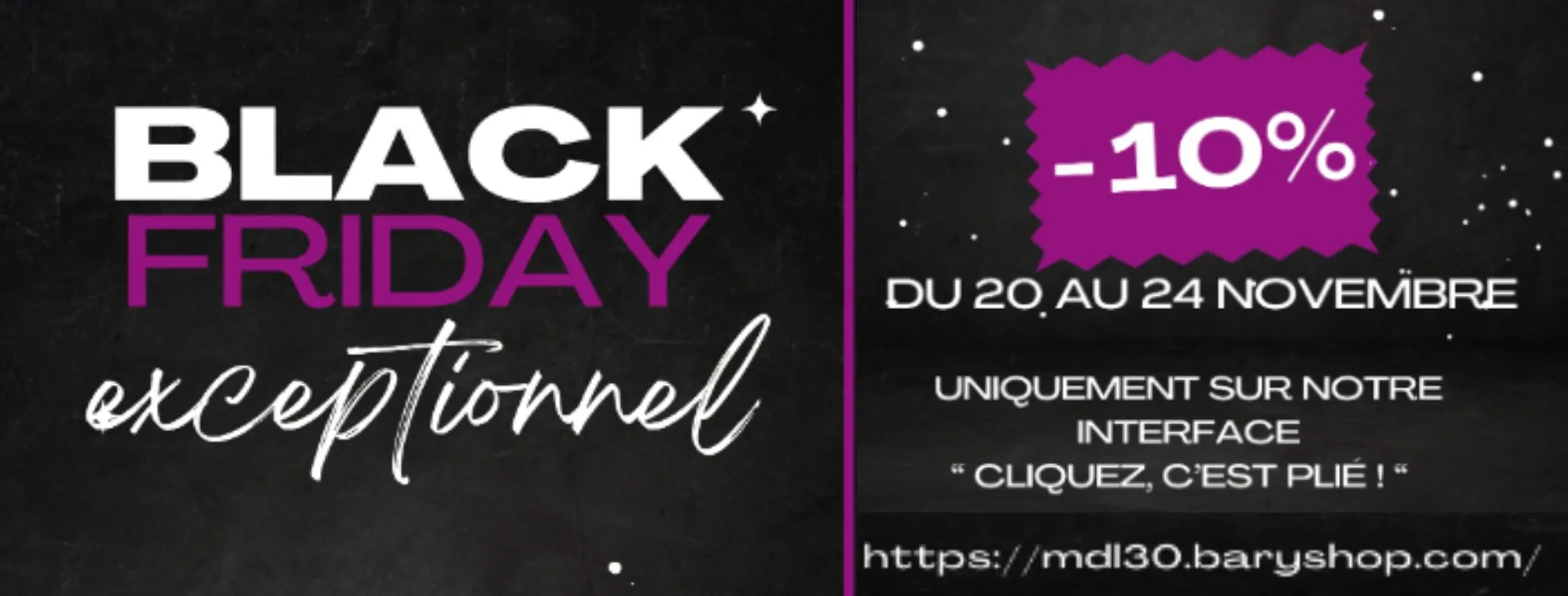 Black friday chez MDL pour les commandes de transport sur notre application